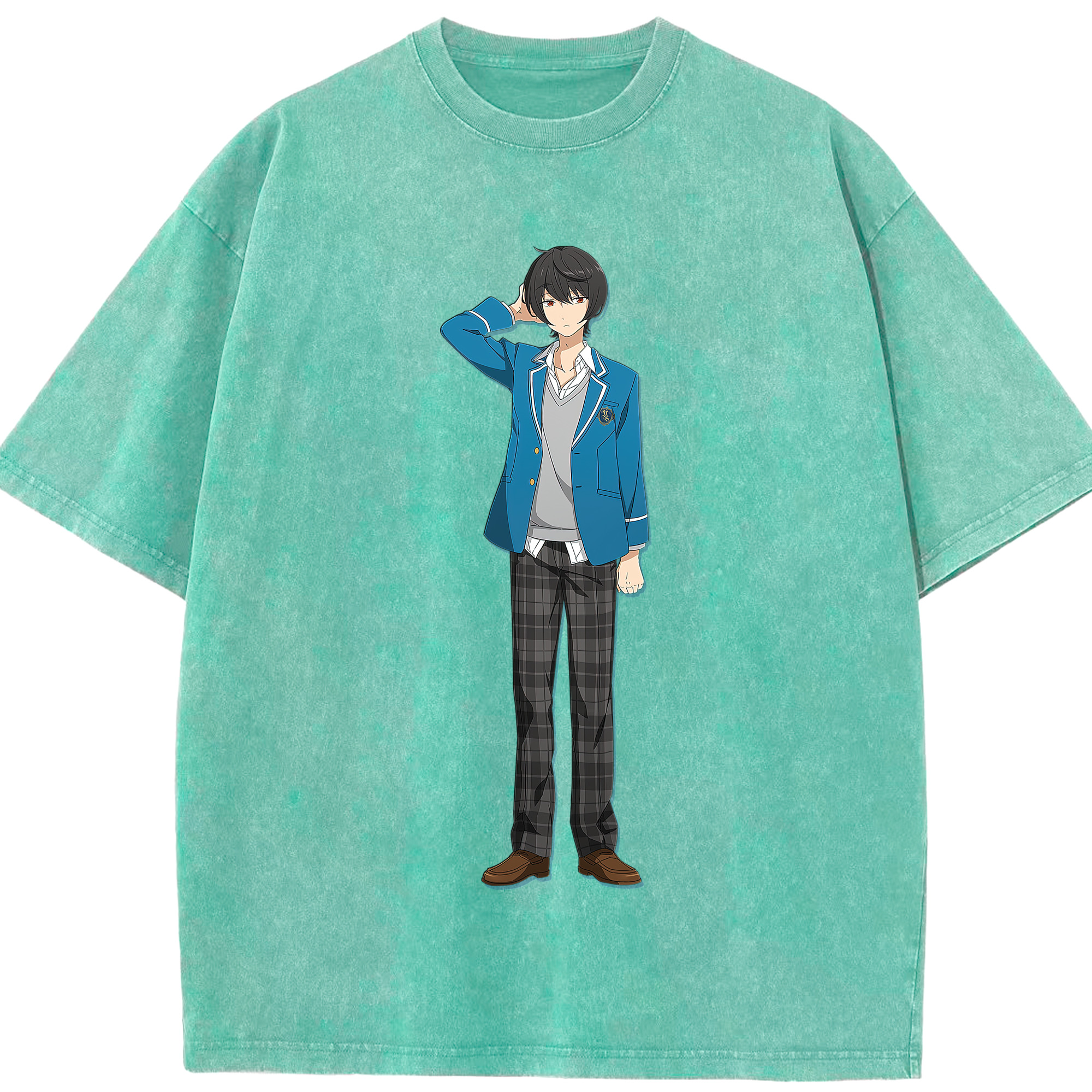 （画像用） あんさんぶるスターズ! Ensemble Stars 綿100% ヴィンテージ風 半袖Tシャツ（フロントプリント）